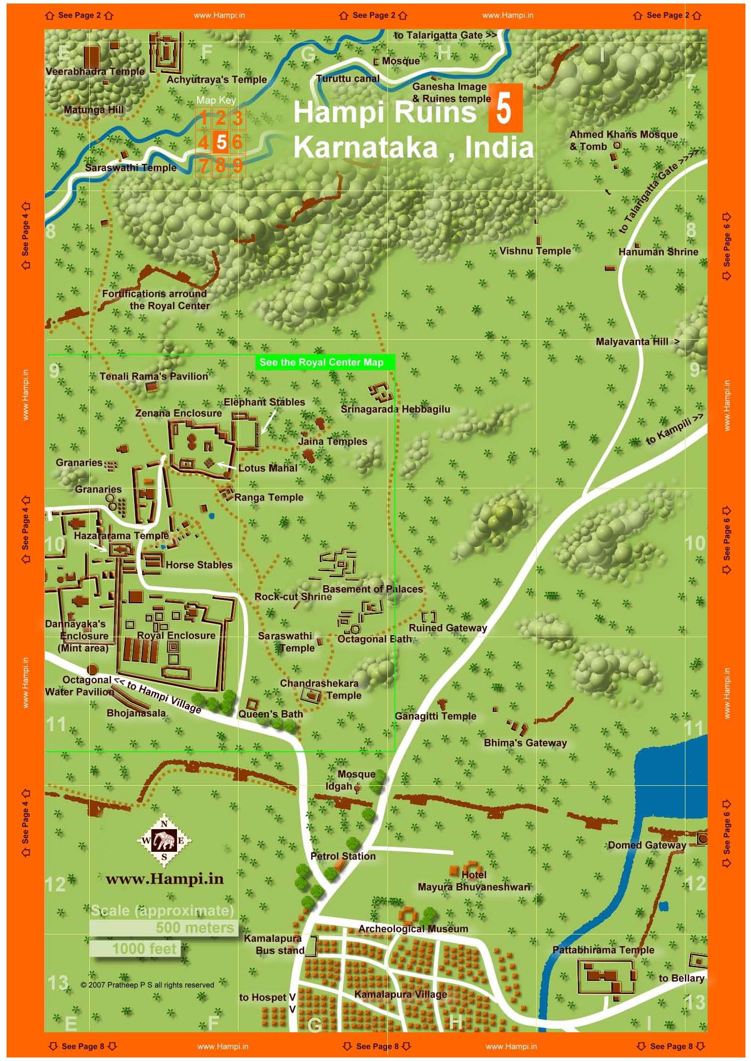 Map Of Hampi