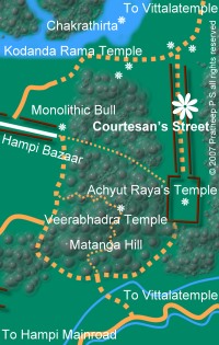 Courtesans Street access map
