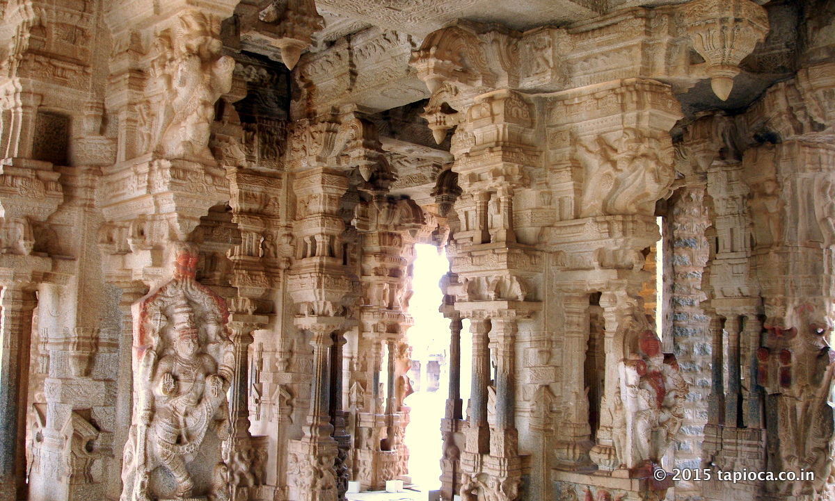 Inside Vittala Temple of Hampi