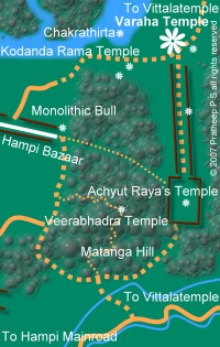 Location map for Varaha Temple