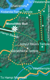 Location map for Monolithic Bull shrine