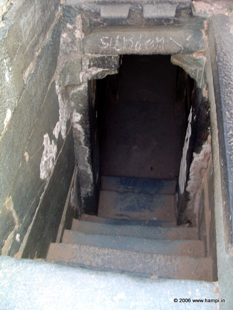 Stairway loading the corridor of the sub-terrain chambers. 