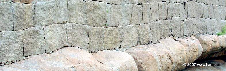 Fortified wall in Hampi
