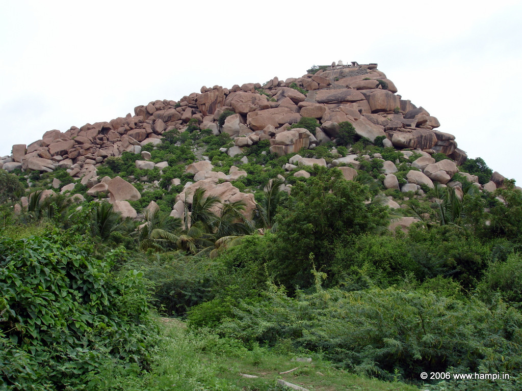 Matanga Hill is one of the important locations mentioned in the Hindu mythology, Ramayana. The place was the hermitage of Sage Mathanga. Monkey prince Vali killed a buffalo demon called Dundhuvi and thrown the corps on to the sacred Matanga hill. Angry at this act, sage Matanga cursed Vali that he could never venture on to this hill. 
