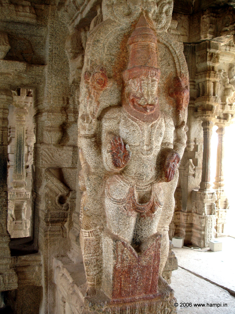 Narasimha appears from the pillar. Image from Vittala Temple