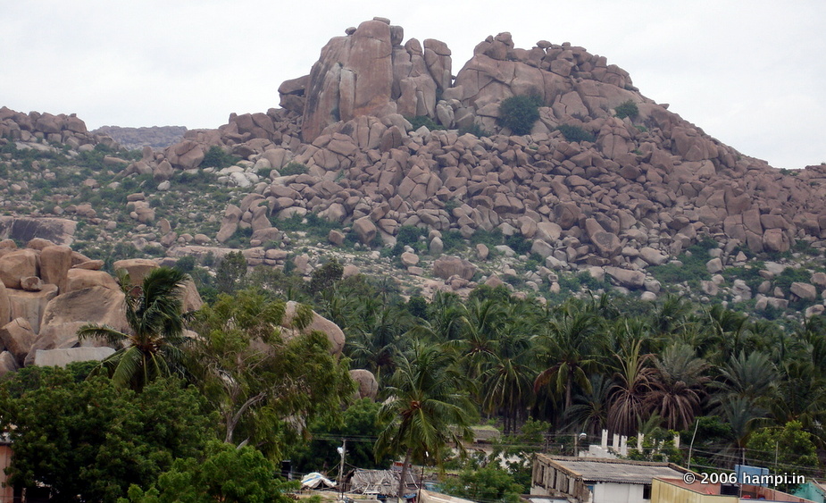  In the foreground is the Hampi village