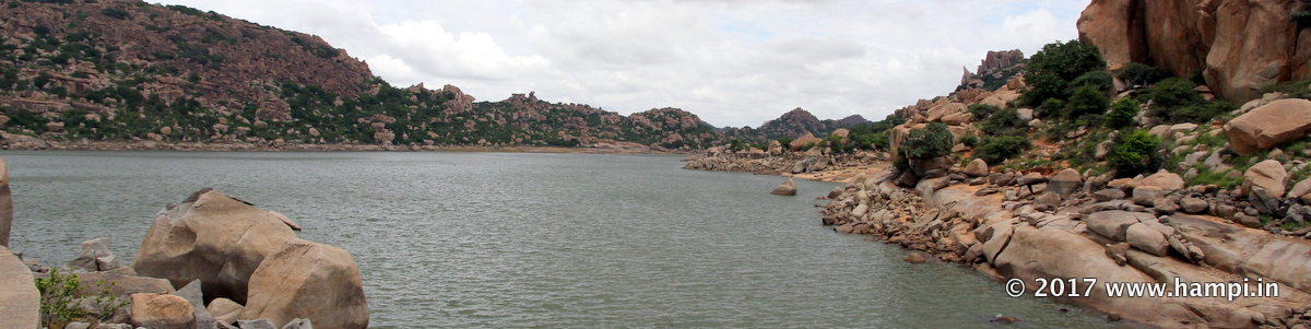 The lake is formed by the reservoir built in the boulder hill valley. 
