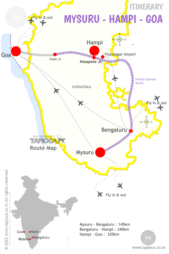 Mysuru - Hampi - Goa : 7 Days Itinerary